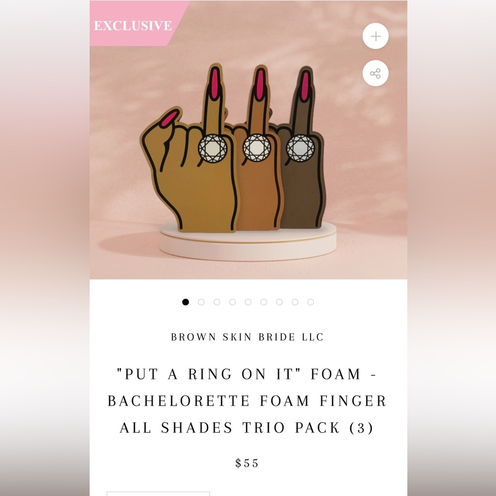 Bachelorette/engagement foam fingers